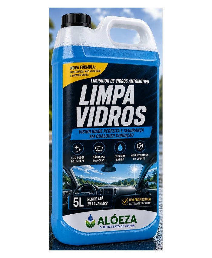 Limpa Vidros Aloeza 500ml e 5L