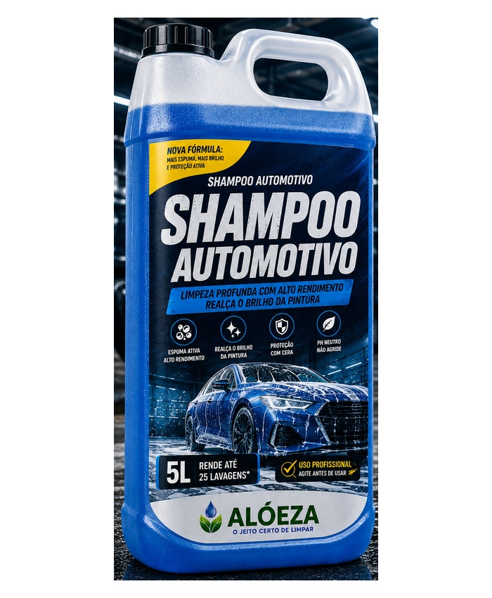 Shampoo Automotivo Aloeza 1L e 5L