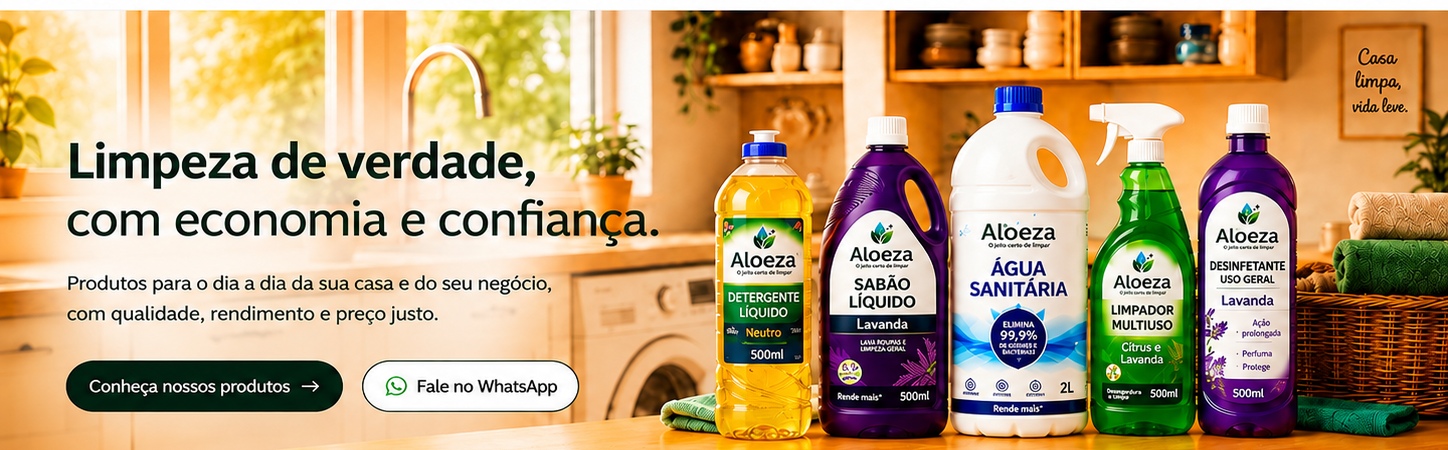 Aloeza — Limpeza de verdade, com economia e confiança